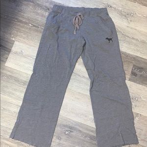 PINK gray sweatpants